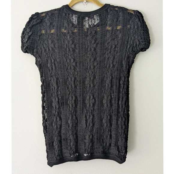 Red Valentino Floral Lace Sheer Blouse - Picture 6 of 6